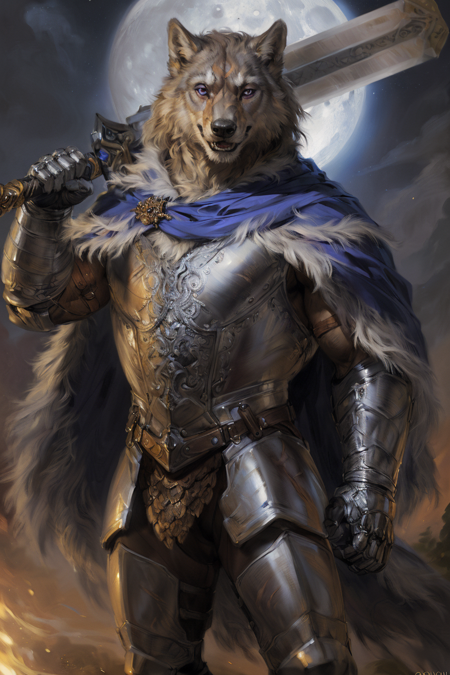 01270-189523404-male, wolf, (blaidd (elden ring) solo, standing, wearing armor, silver armor, cape, melee weapon, sword, muscular, fluffy, front.png